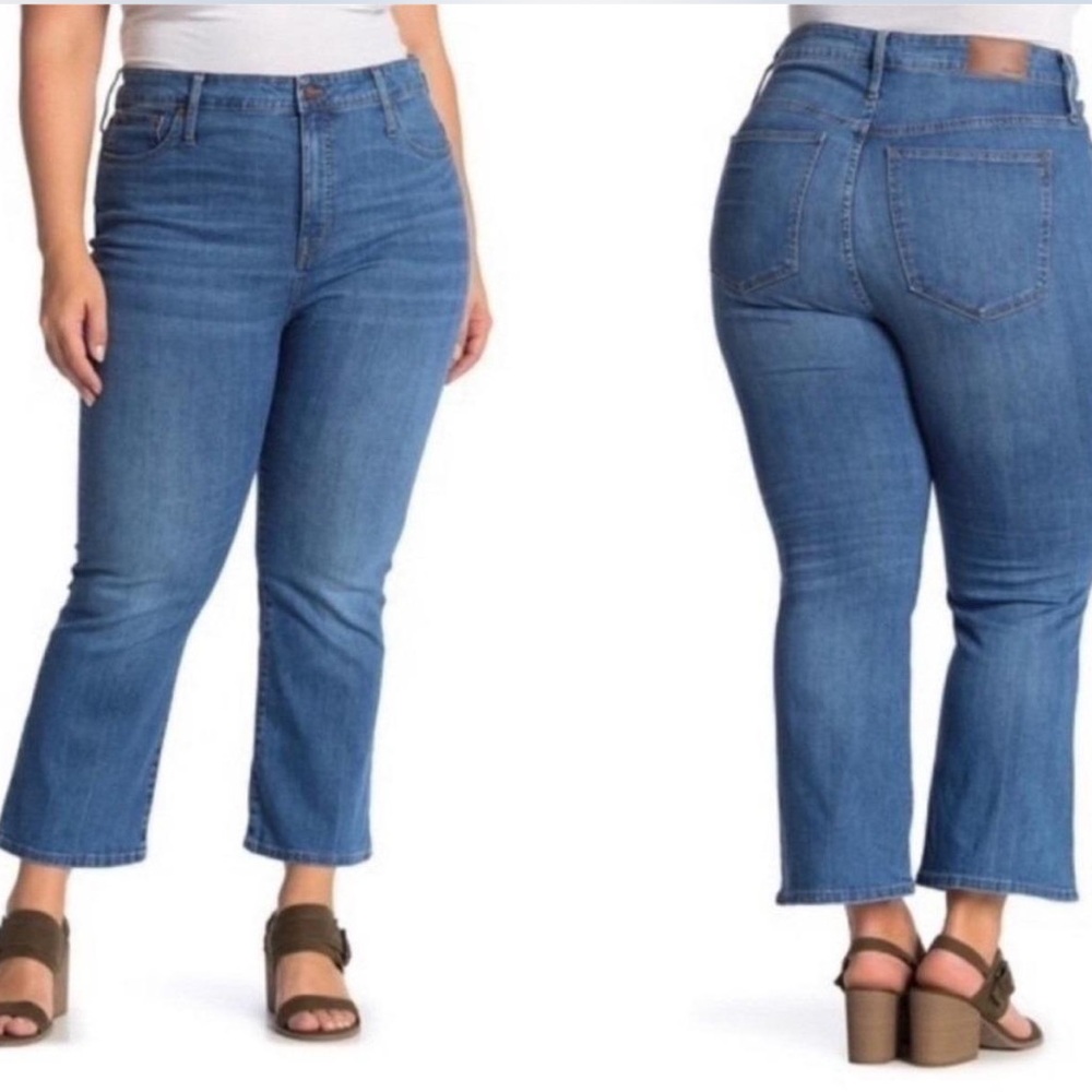 NWT Madewell Blue Mid Rise Kick Out Women's Jeans 20W